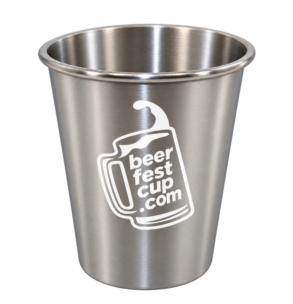 Custom 5 oz. stainless steel cup for events