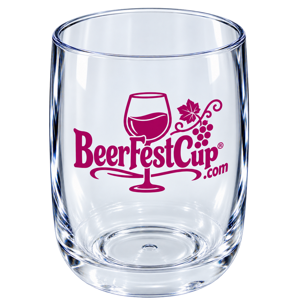 8 oz. clear acrylic stemless wine glass