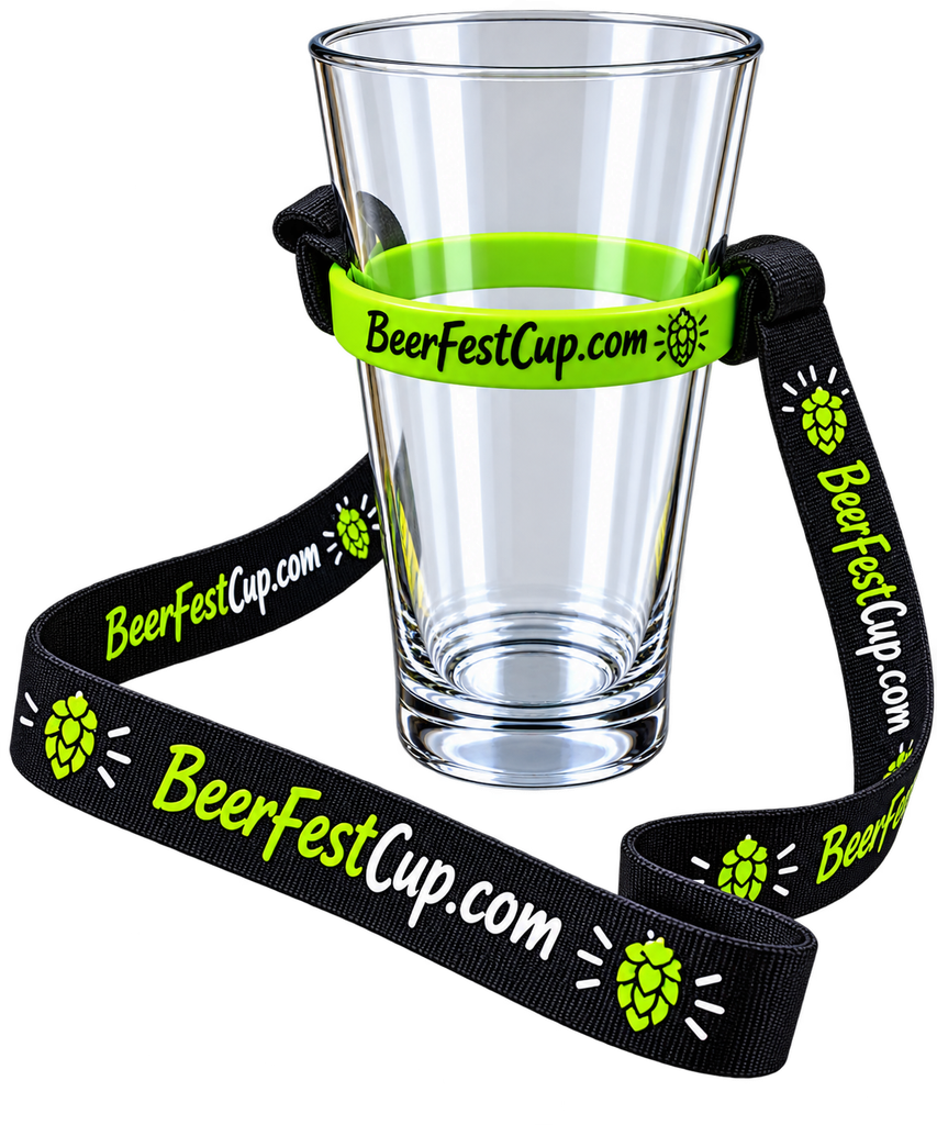 Custom pint glass lanyard for beer festivals and events